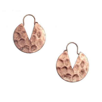 Boucles d'oreilles rondes vintage en alliage de zinc
