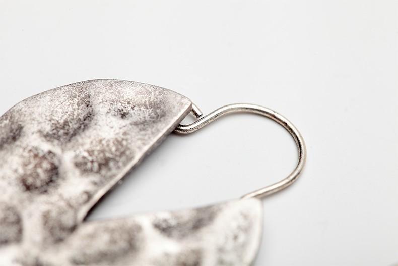 Boucles d'oreilles rondes vintage en alliage de zinc