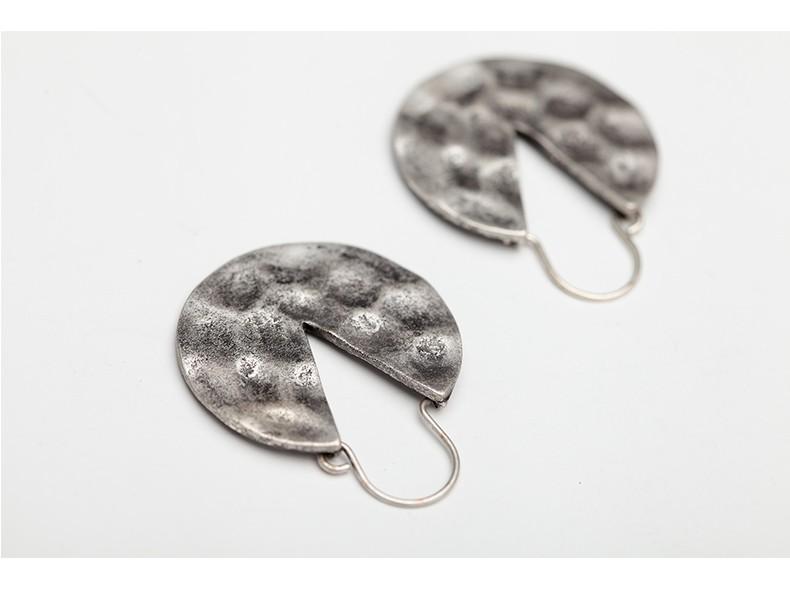 Boucles d'oreilles rondes vintage en alliage de zinc