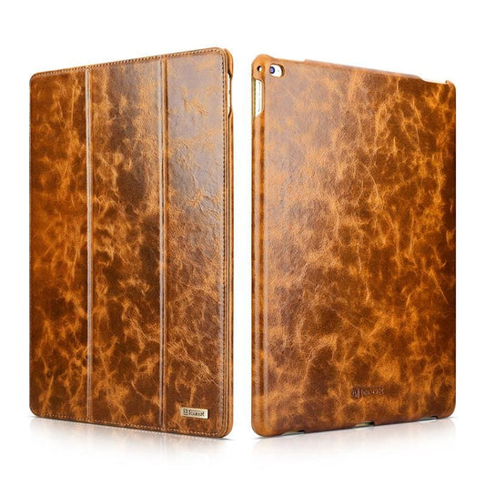 Étui folio en cuir véritable vintage, huilé et ciré, pour iPad Pro 9,7"