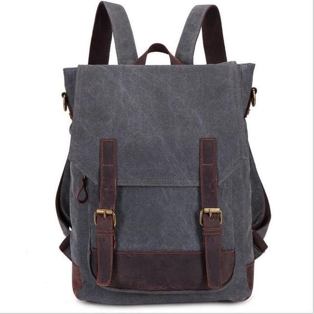 Canvas and Leather Shoulder Bag