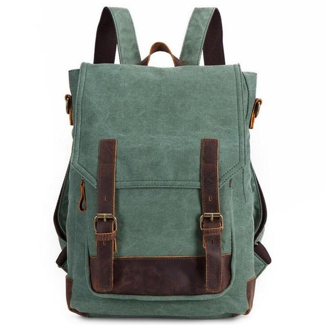 Sac à bandoulière en toile et cuir