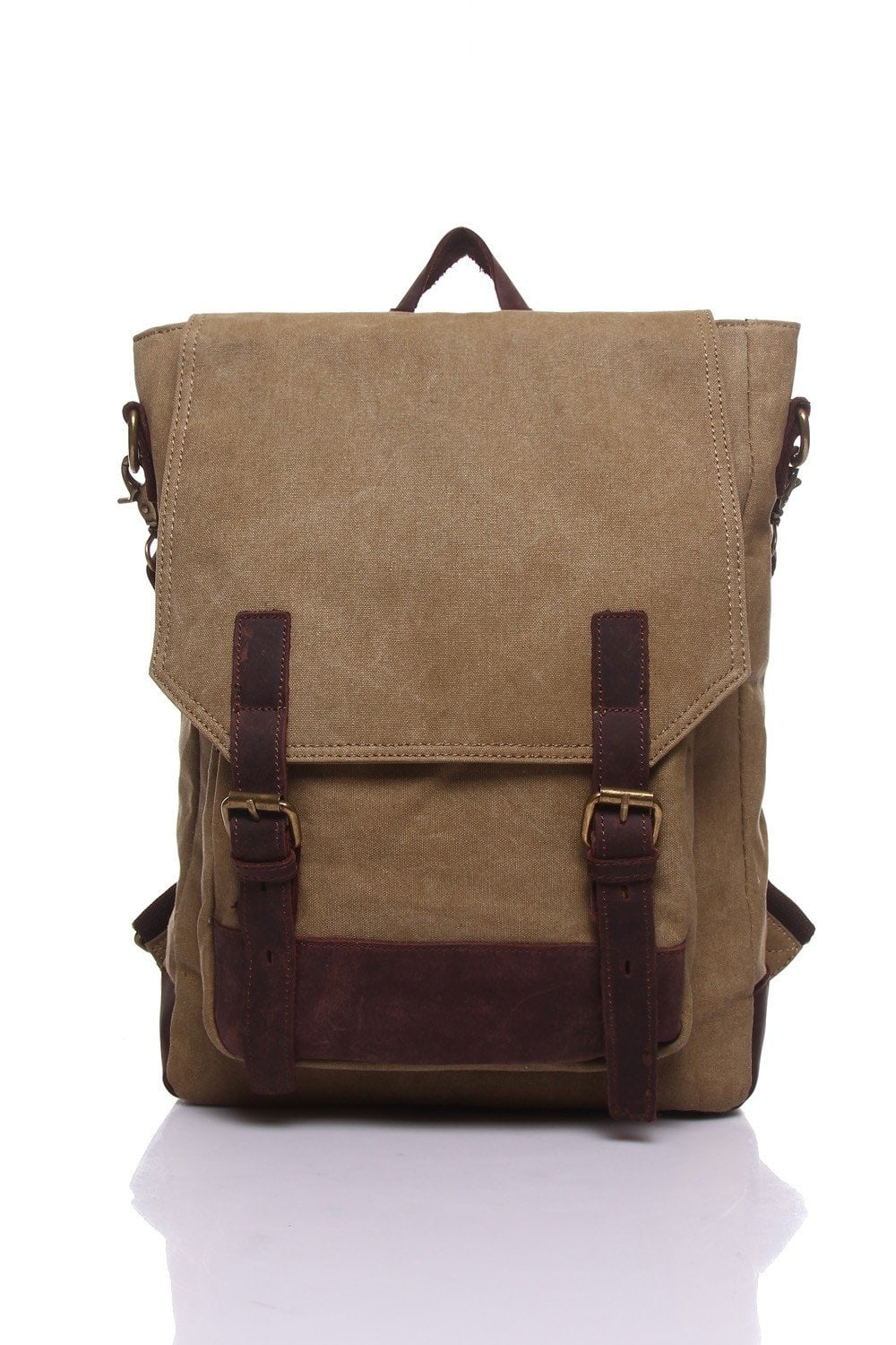 Sac à bandoulière en toile et cuir