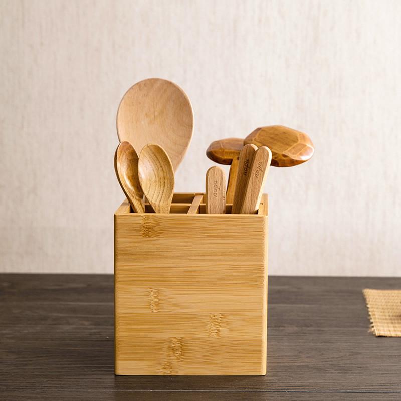 Conteneur de rangement de cuisine en bambou