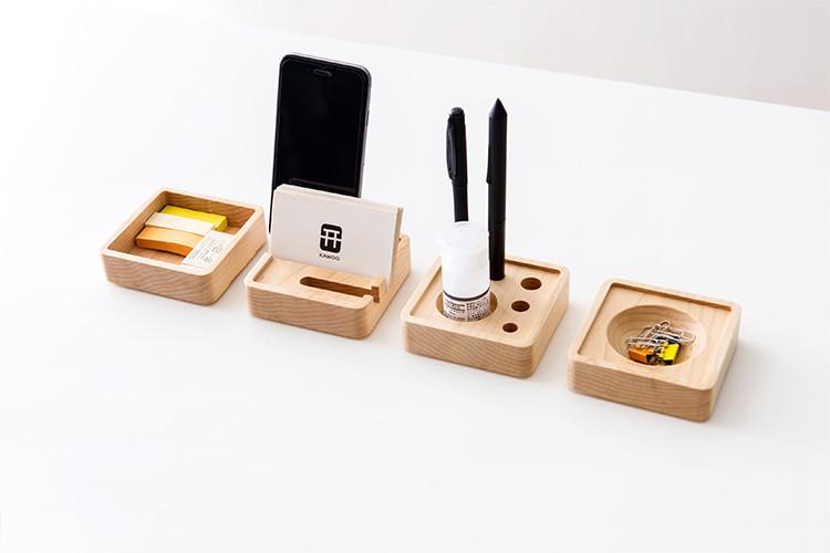 Système de rangement de bureau en bois