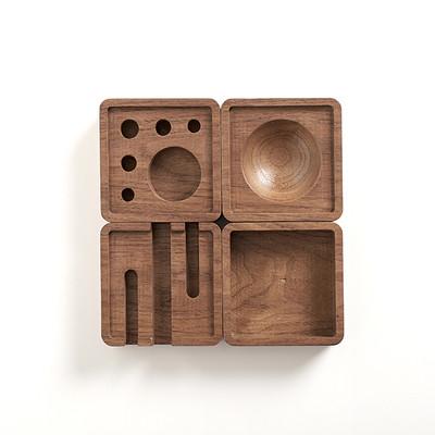 Système de rangement de bureau en bois