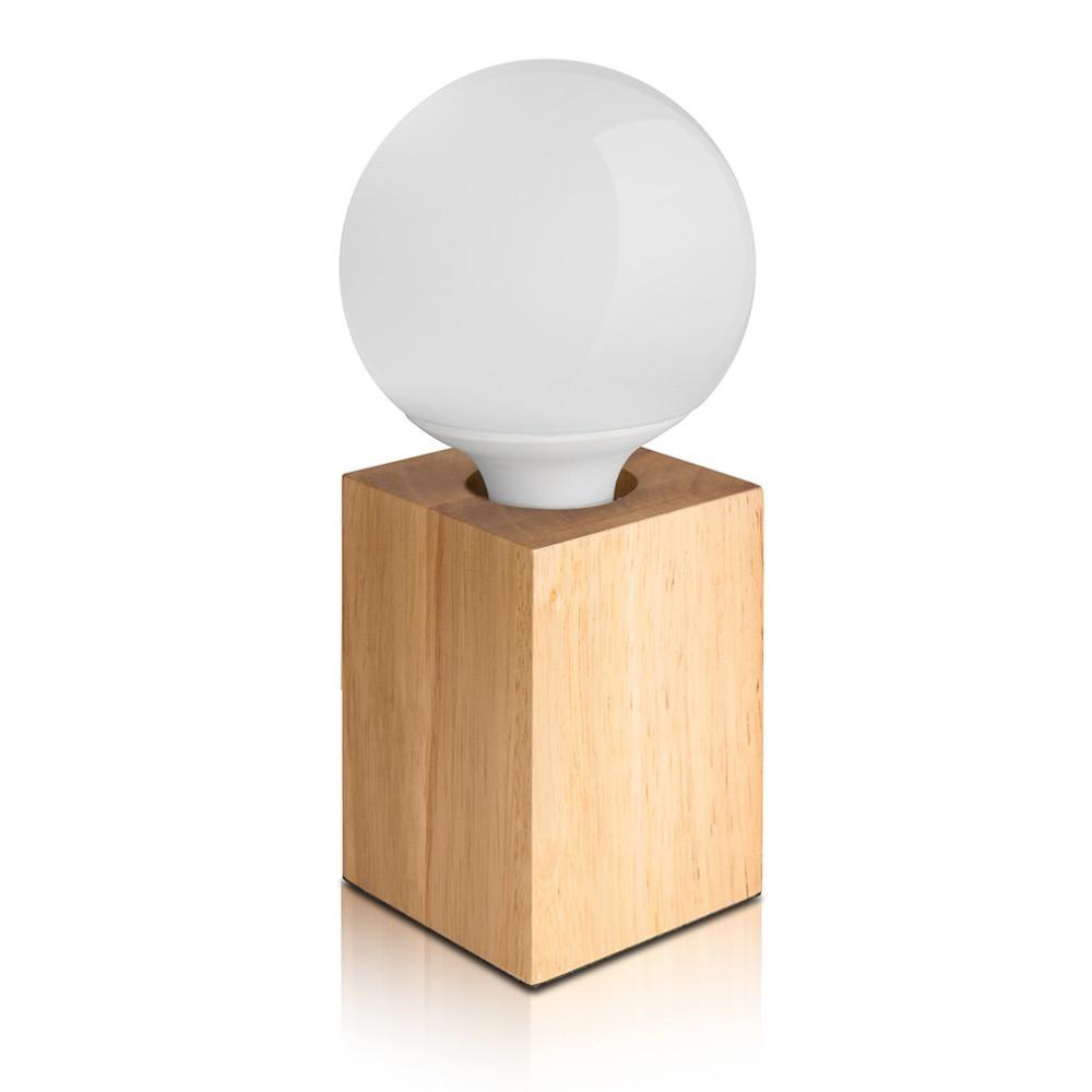 Lampe de table moderne en bois à intensité variable