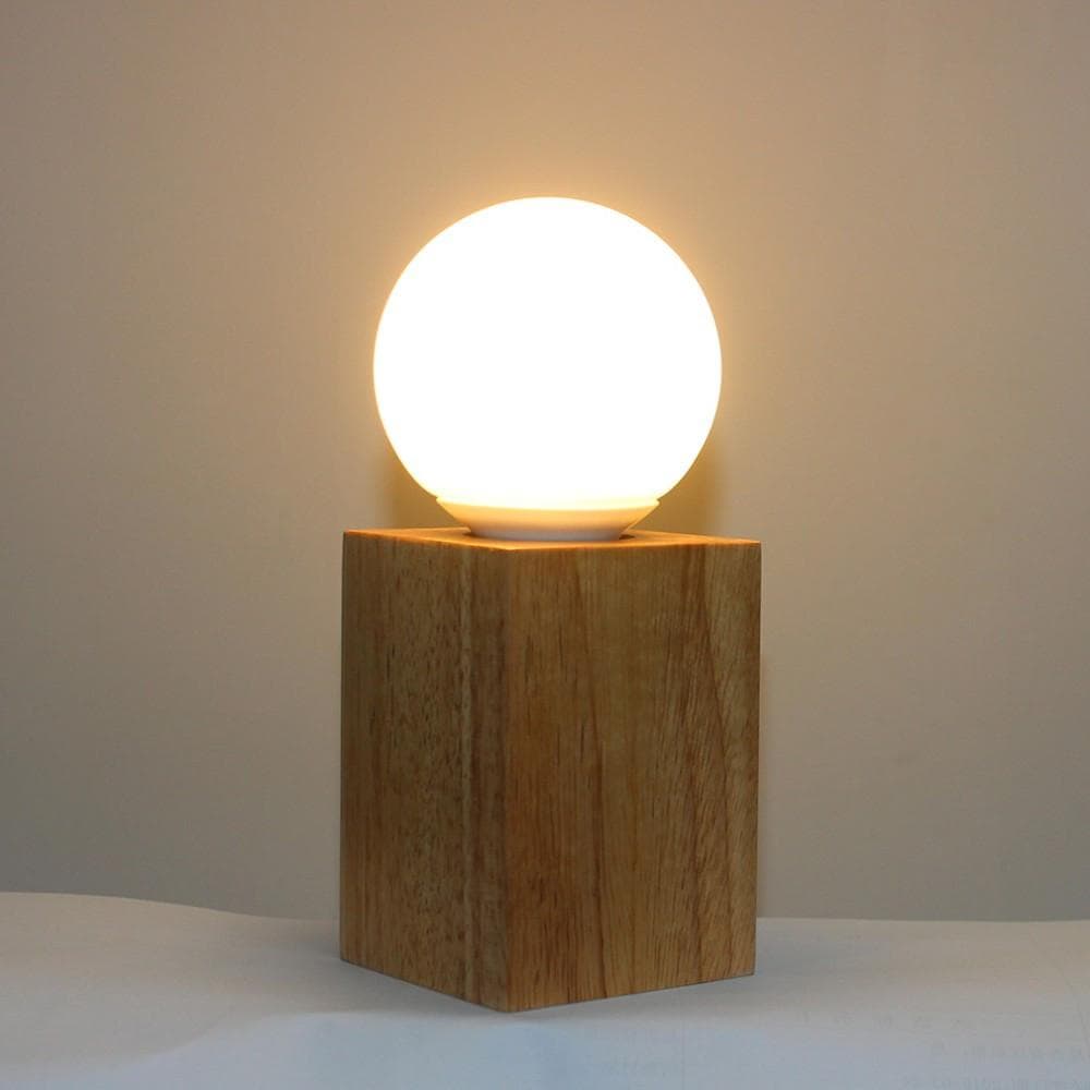 Lampe de table moderne en bois à intensité variable