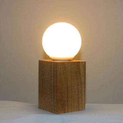 Lampe de table moderne en bois à intensité variable
