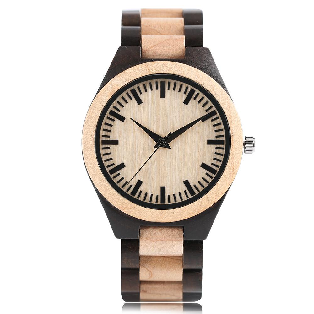 Montre entièrement en bois fabriquée à la main