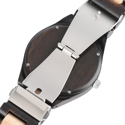 Montre entièrement en bois fabriquée à la main