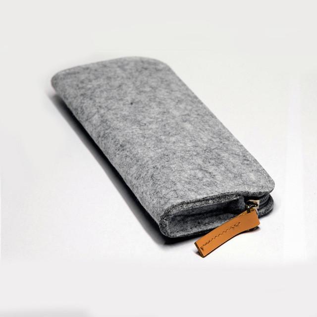 zipper Wool felt pencil case