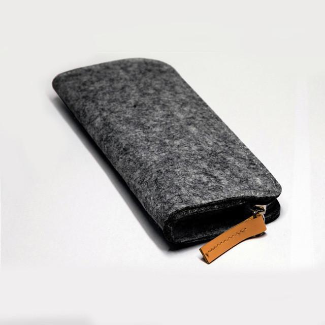 zipper Wool felt pencil case