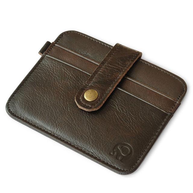 Porte-cartes de crédit et d'identité en cuir vintage