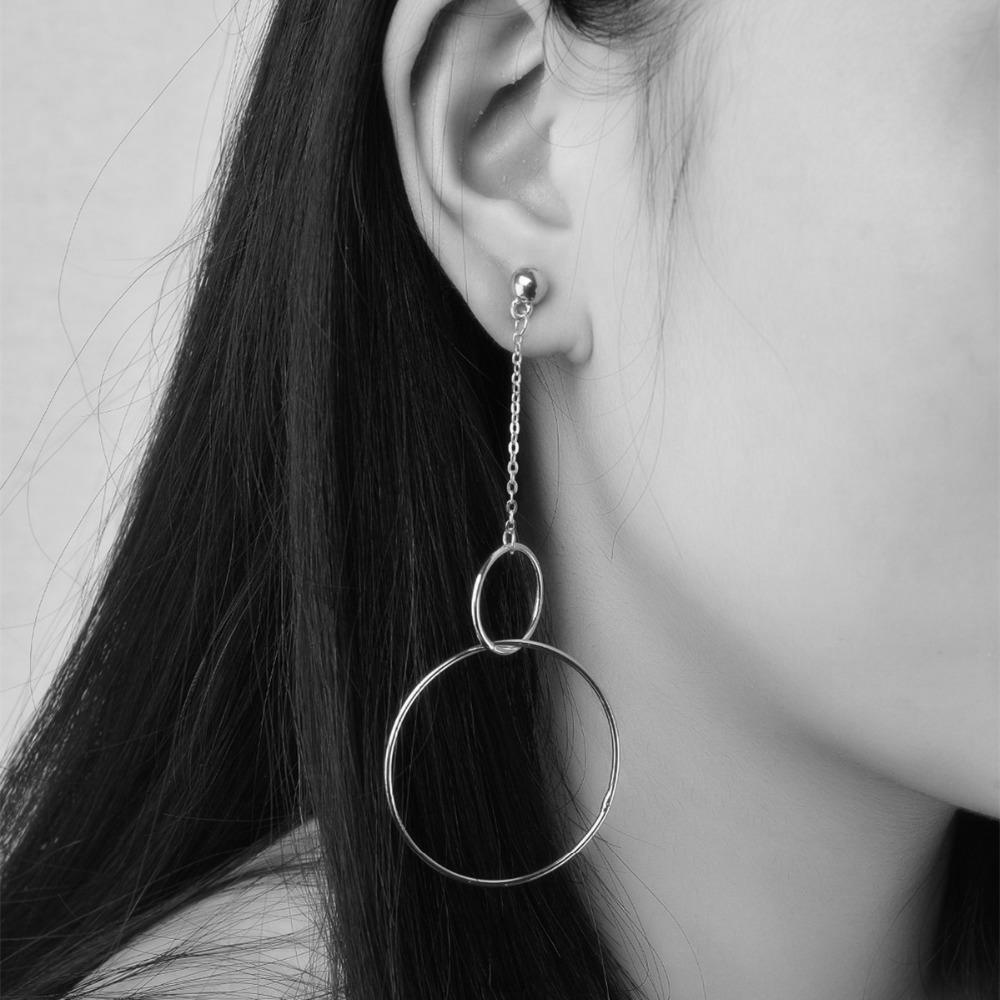 Boucles d'oreilles cercle suspendu