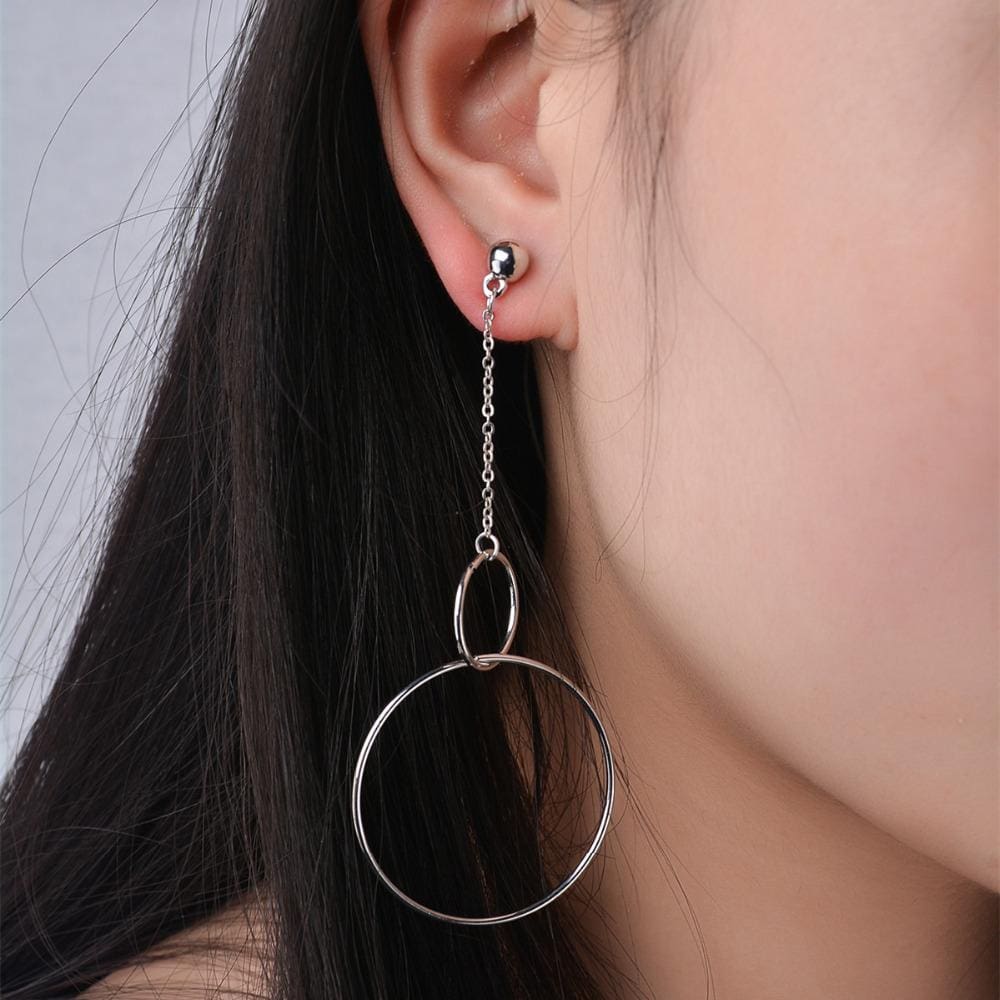 Hanging Circle Earrings