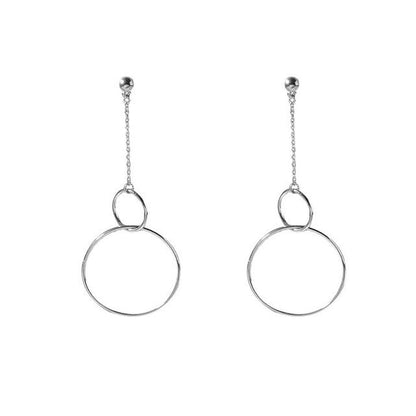 Boucles d'oreilles cercle suspendu