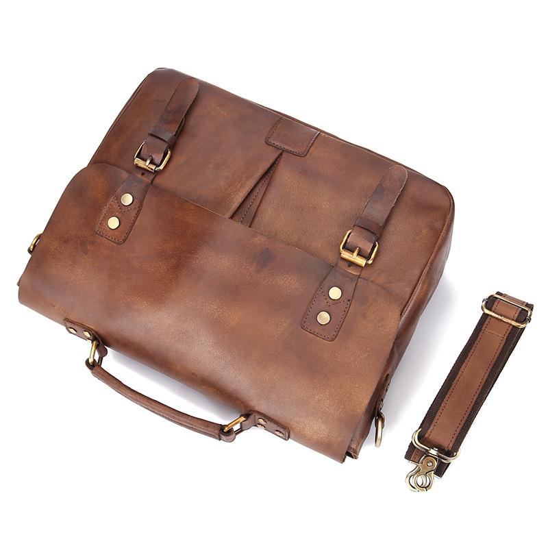 Classic Natural Leather Messenger Bag