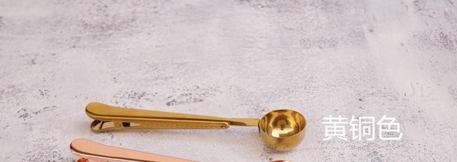 Brass Metal Clips and Coffee Scoop