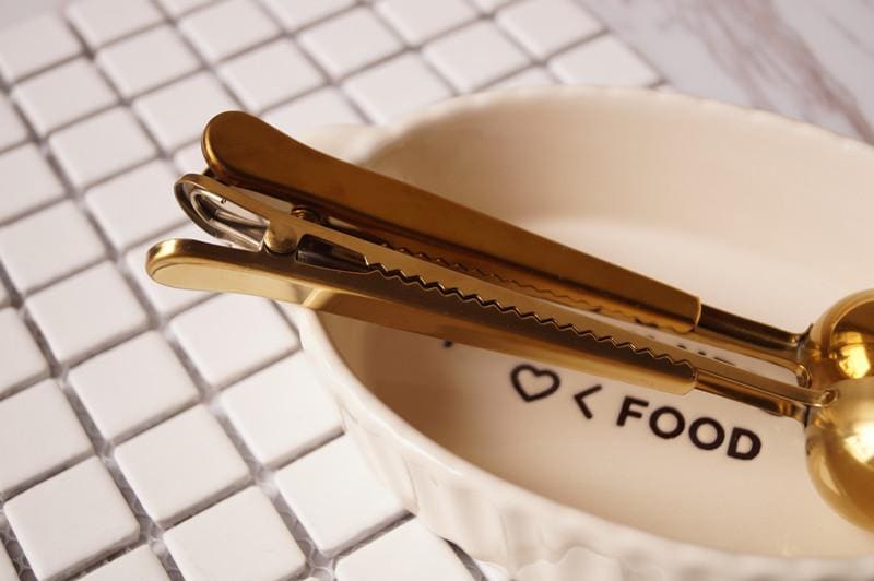 Brass Metal Clips and Coffee Scoop