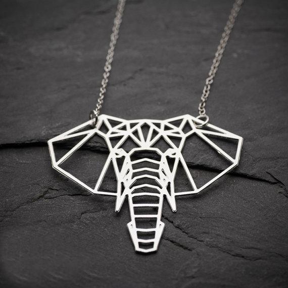 Geometric Elephant Necklace