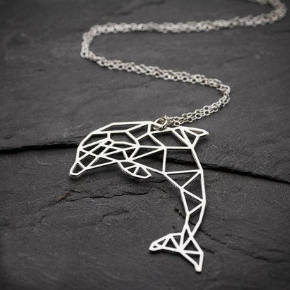 Geometric Dolphin Necklace