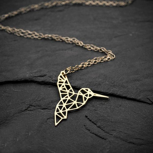Geometric Hummingbird Necklace