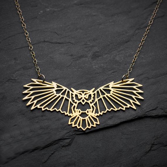 Geometric Owl Necklace