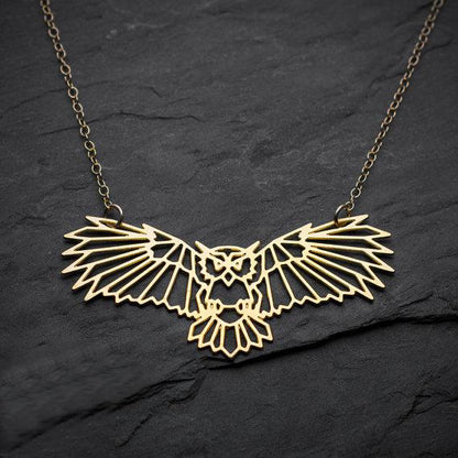 Geometric Owl Necklace
