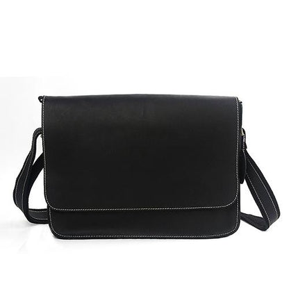 Sac messager minimaliste en cuir vintage pour ordinateur portable