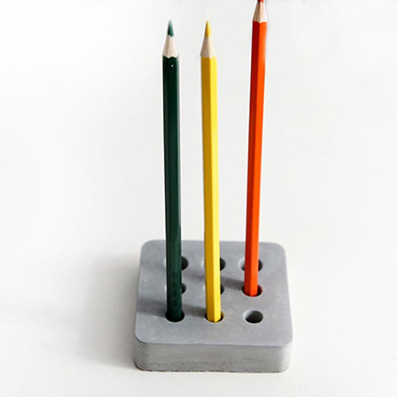 4pcs/set Creative Cement Desk Organizer