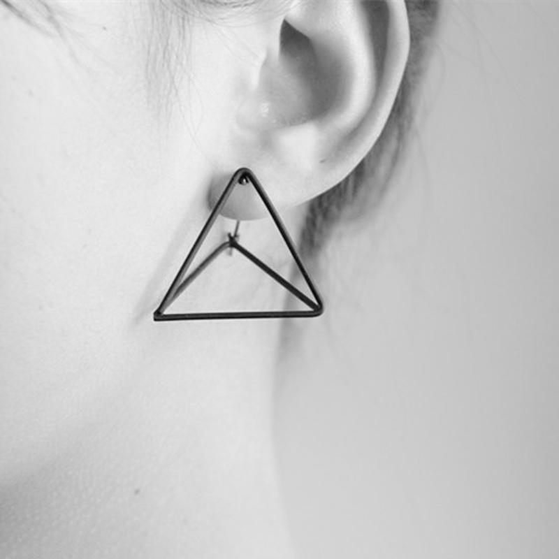 Boucles d'oreilles pyramidales géométriques