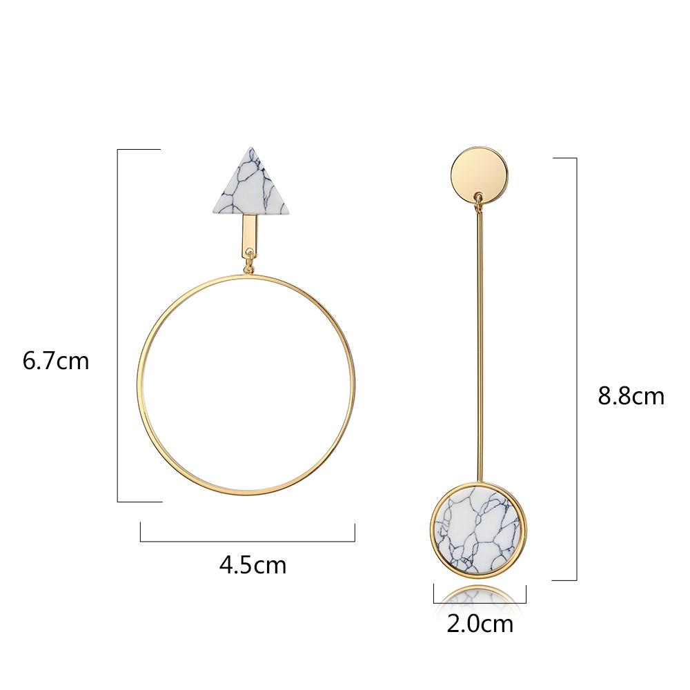 Viennois Light Gold Asymmetric Dangle Earrings