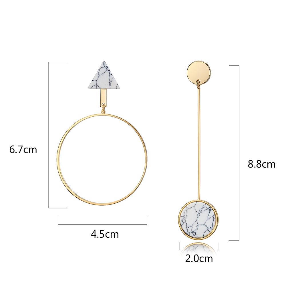 Boucles d'oreilles pendantes asymétriques en or clair Viennois