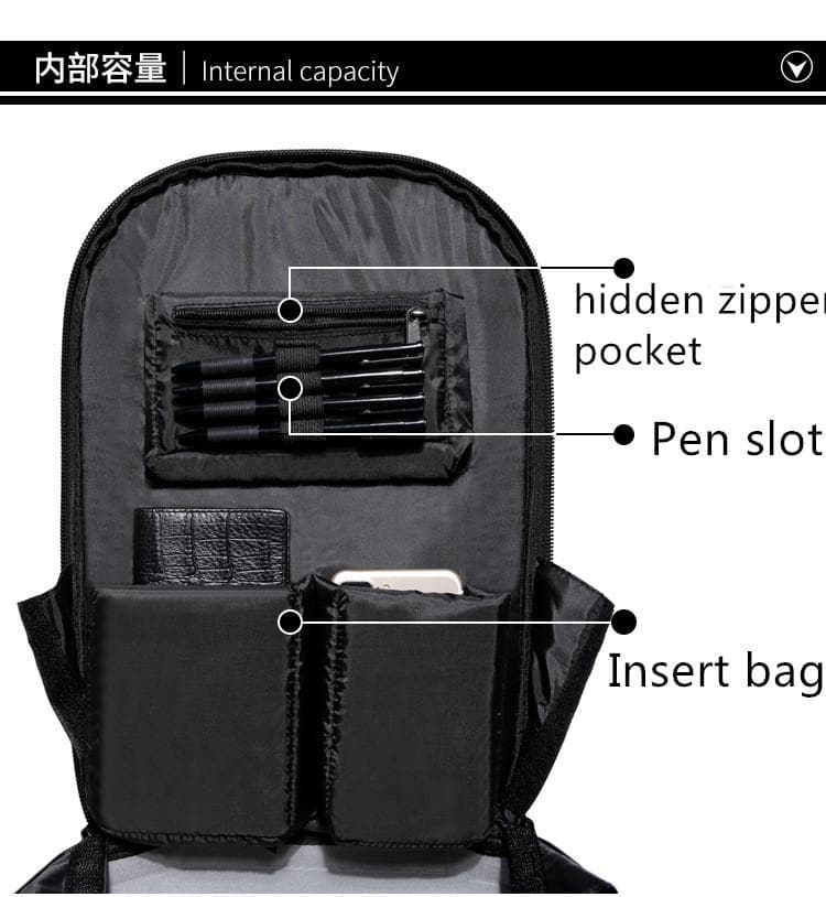 The Ozuko -  Anti theft Bag Water Repellent Backpack