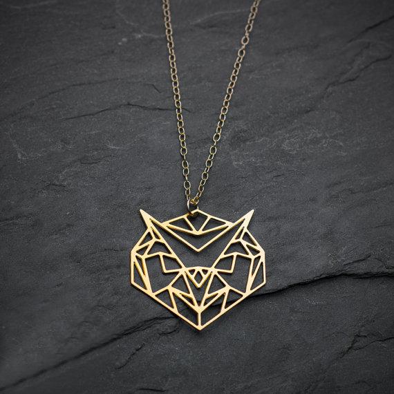 Geometric Owl Necklace