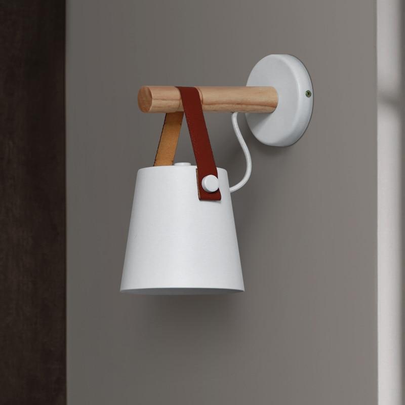 Nordic Wooden Hanging Wall Lamp