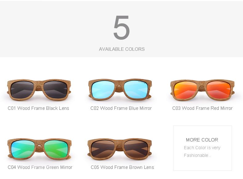 Lunettes de soleil polarisées en bois