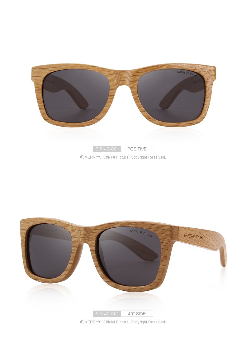 Lunettes de soleil polarisées en bois