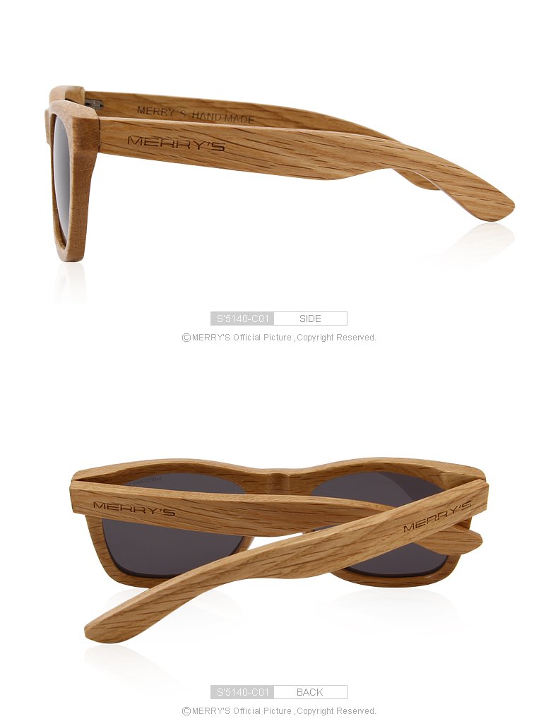 Lunettes de soleil polarisées en bois