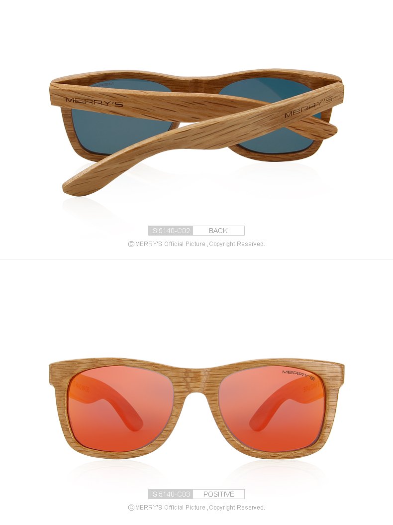 Lunettes de soleil polarisées en bois