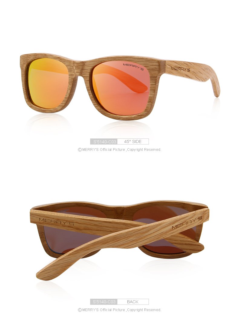 Lunettes de soleil polarisées en bois