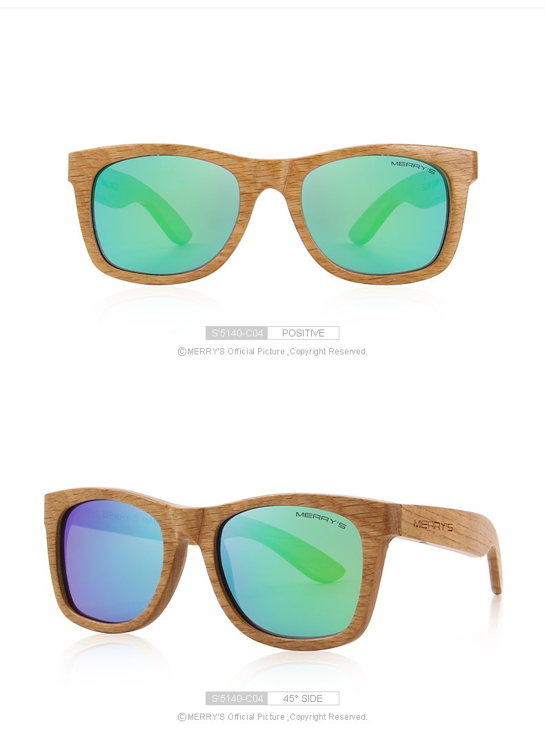 Lunettes de soleil polarisées en bois