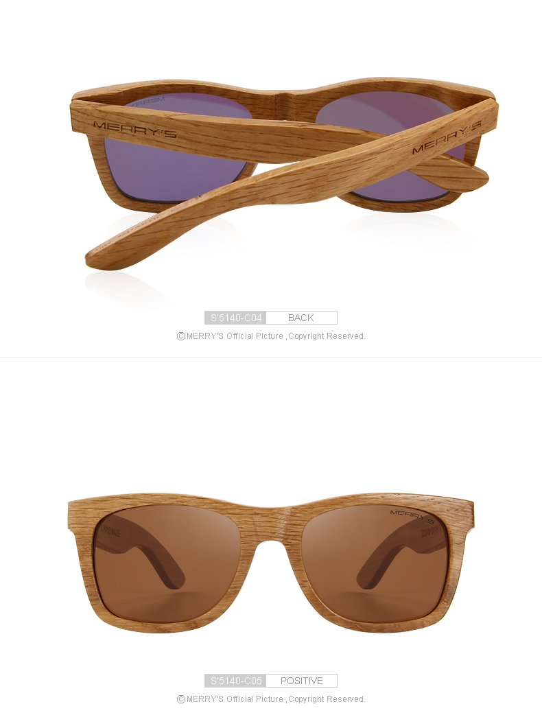 Lunettes de soleil polarisées en bois