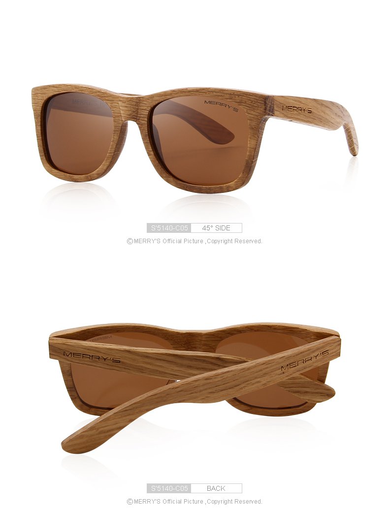 Lunettes de soleil polarisées en bois