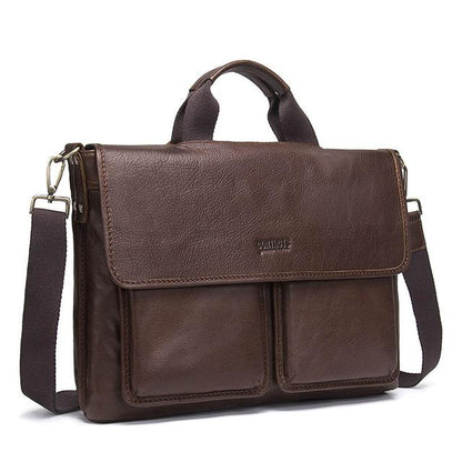 Mallette en cuir véritable pour homme