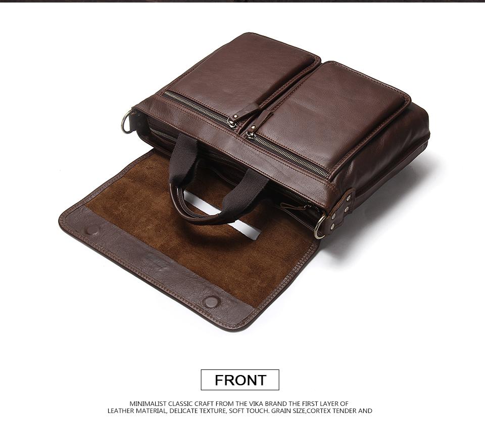 Mallette en cuir véritable pour homme