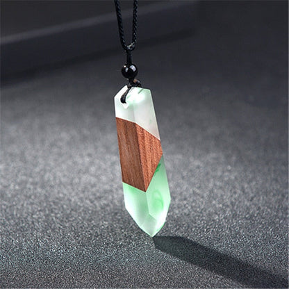 Handmade Wood and Resin Necklace