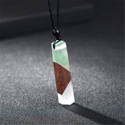 Handmade Wood and Resin Necklace