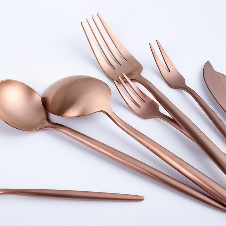 Modern Rose Gold Cutlery Set (Sold by Piece)